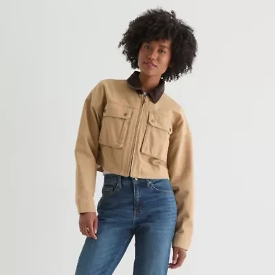 Arizona Womens Juniors Denim Midweight Work Jacket