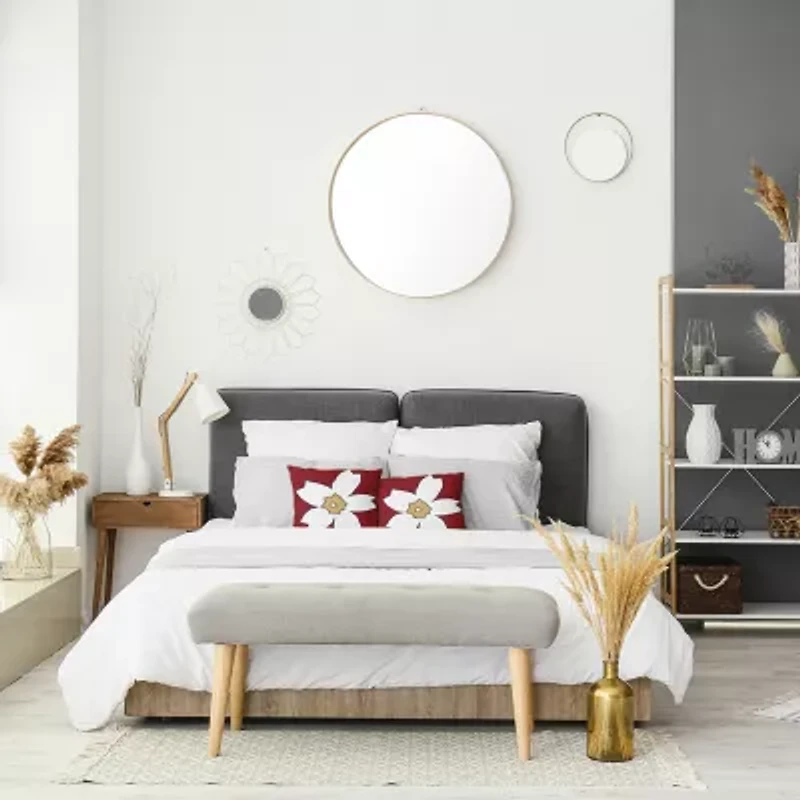 Big Flower Square Throw Pillow