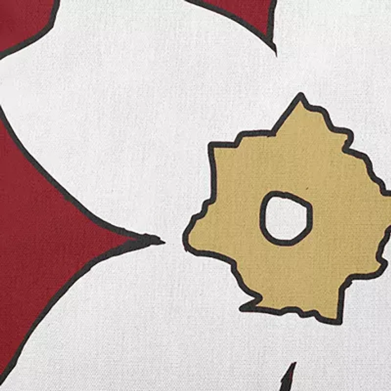 Big Flower Square Throw Pillow