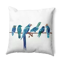 Morning Birds Square Throw Pillow