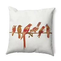 Morning Birds Square Throw Pillow