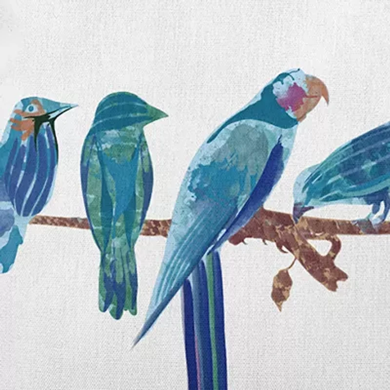 Morning Birds Square Throw Pillow