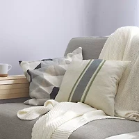 Grain Sack Square Throw Pillow