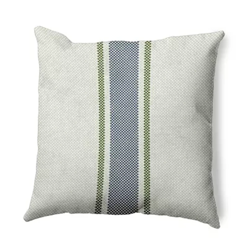 Grain Sack Square Throw Pillow