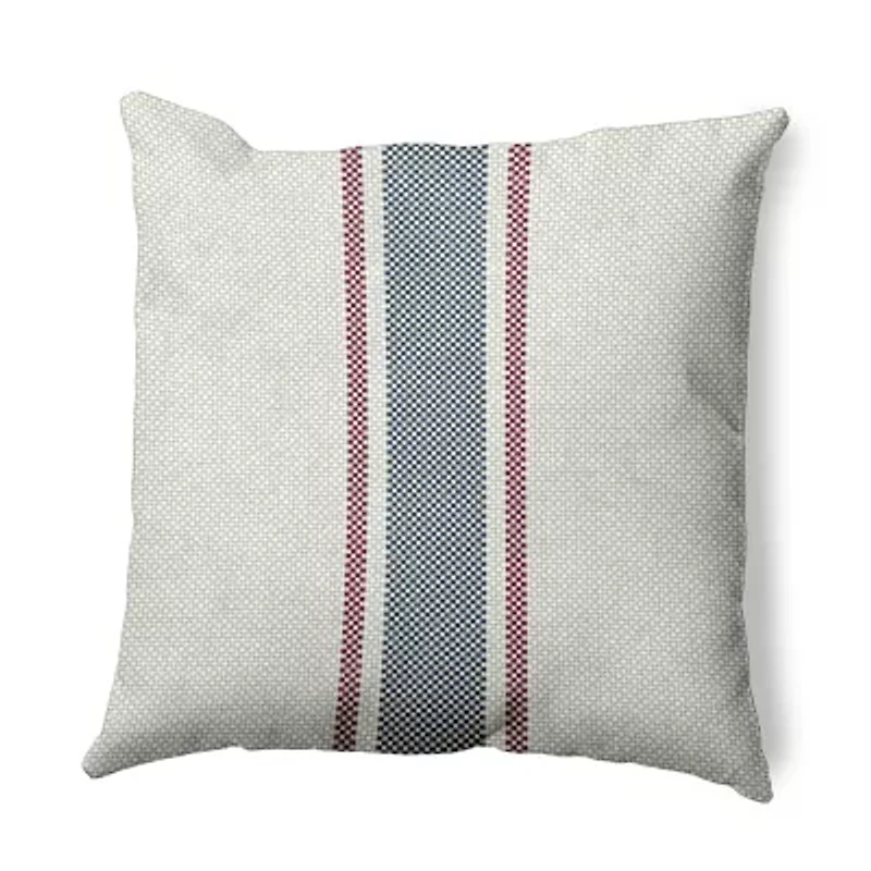Grain Sack Square Throw Pillow