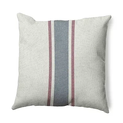Grain Sack Square Throw Pillow
