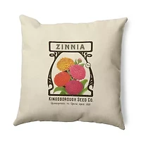 Zinnia Square Throw Pillow