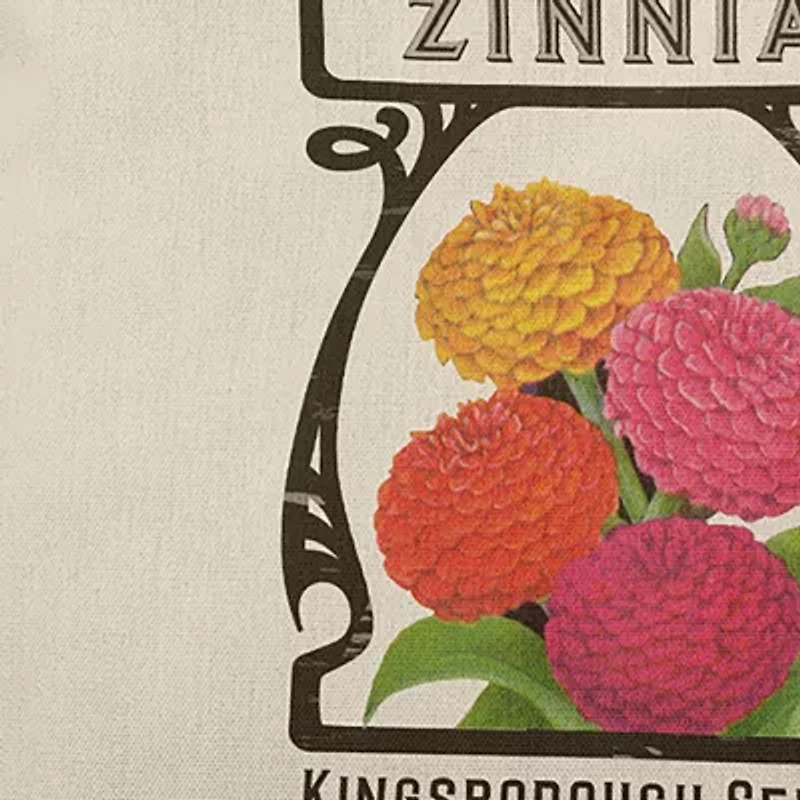 Zinnia Square Throw Pillow