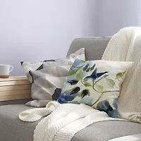 Windy Bloom Square Throw Pillow