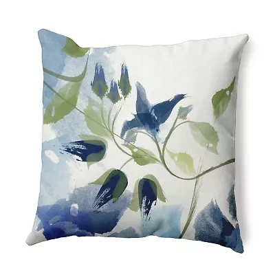 Windy Bloom Square Throw Pillow