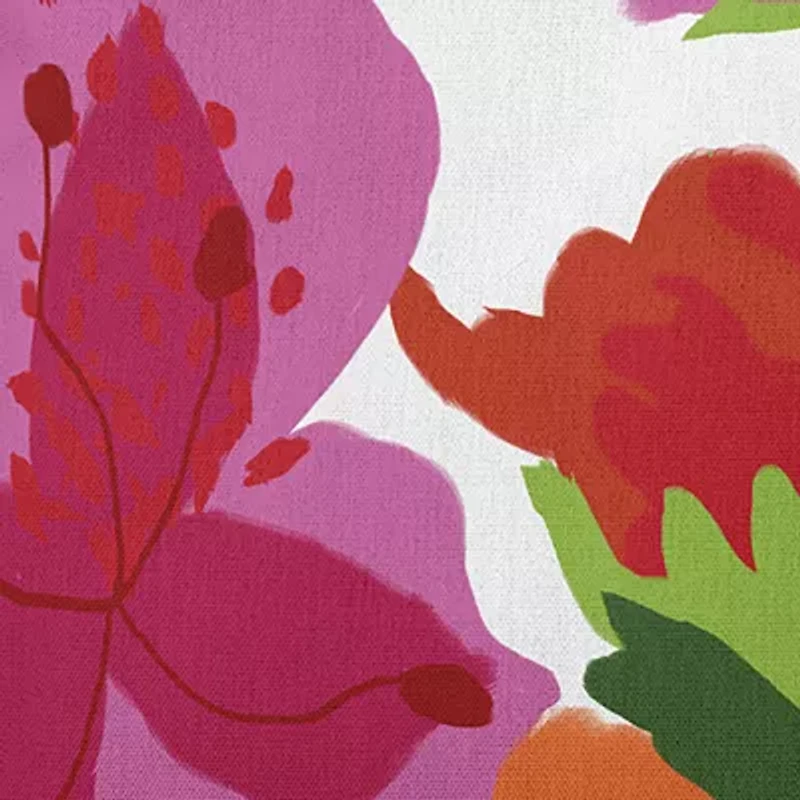 Tropical Floral Square Throw Pillow
