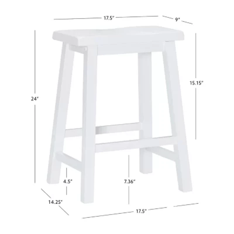 Barberry Counter Height Stool in Pure White