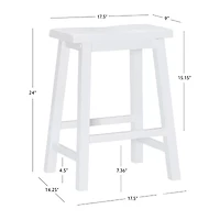 Barberry Counter Height Stool in Pure White
