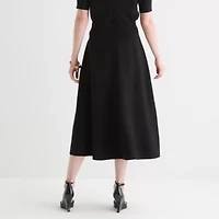 Liz Claiborne Womens Midi Flared Skirt