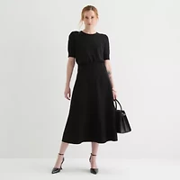 Liz Claiborne Womens Midi Flared Skirt