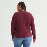 Frye and Co. Womens Plus Henley Shirt