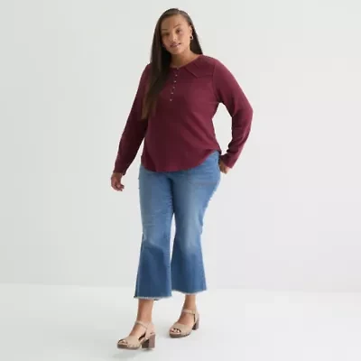 Frye and Co. Womens Plus Henley Shirt
