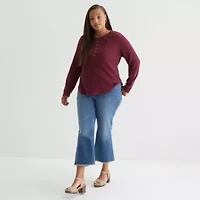 Frye and Co. Womens Plus Henley Shirt