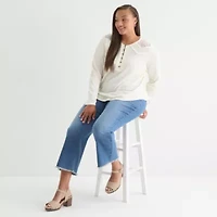 Frye and Co. Womens Plus Henley Shirt