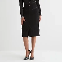 Bold Elements Womens Midi Denim Skirt