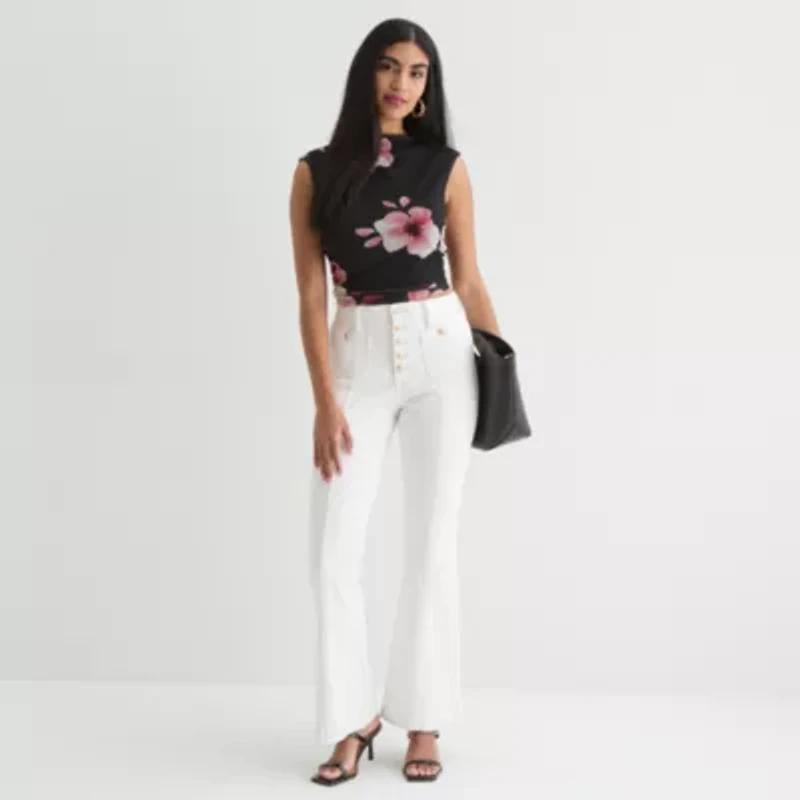 Bold Elements Womens Crew Neck Sleeveless Crop Top
