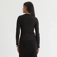 Bold Elements Womens V Neck Long Sleeve Blouse