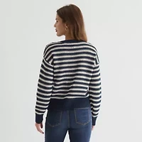 St. John's Bay Womens Crew Neck Long Sleeve Pullover Sweater