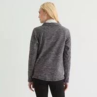 St. John's Bay Womens Easy-on + Easy-off Sensory Friendly Mock Neck Long Sleeve Adaptive Sweatshirt