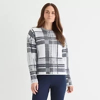 Liz Claiborne Womens Crew Neck Long Sleeve Pullover Sweater