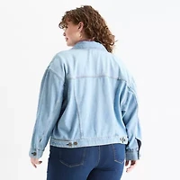 a.n.a Midweight Denim Womens Plus Jacket