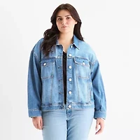 a.n.a Womens Denim Midweight Plus Jacket