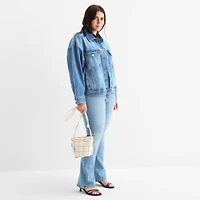 a.n.a Womens Denim Midweight Plus Jacket