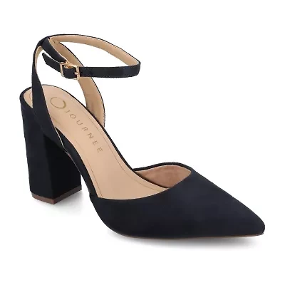 Journee Collection Tyyra Womens Pointed Block Heel Pumps