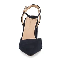 Journee Collection Tyyra Womens Pointed Block Heel Pumps