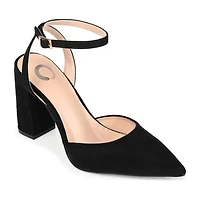 Journee Collection Tyyra Womens Pointed Closed Toe Block Heel Pumps