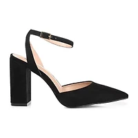 Journee Collection Tyyra Womens Pointed Closed Toe Block Heel Pumps
