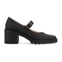 Journee Collection Gladys Womens Square Closed Toe Block Heel Pumps