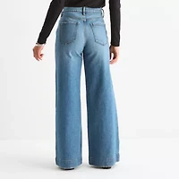 a.n.a Tall Womens High Rise Wide Leg Jean