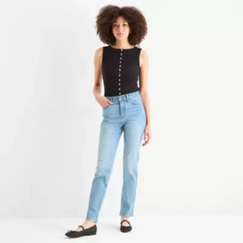 a.n.a Tall Womens High Rise Slim Fit Jean