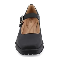 Journee Collection Gladys Womens Square Closed Toe Block Heel Pumps