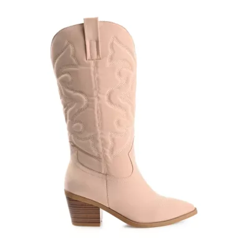 Journee Collection Womens Chantry Stacked Heel Dress Boots