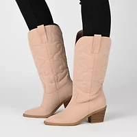 Journee Collection Womens Chantry Stacked Heel Dress Boots