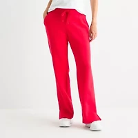 Xersion Womens Drawstring Waist Straight Mid Rise Regular Fit Tall Fleece Sweatpant