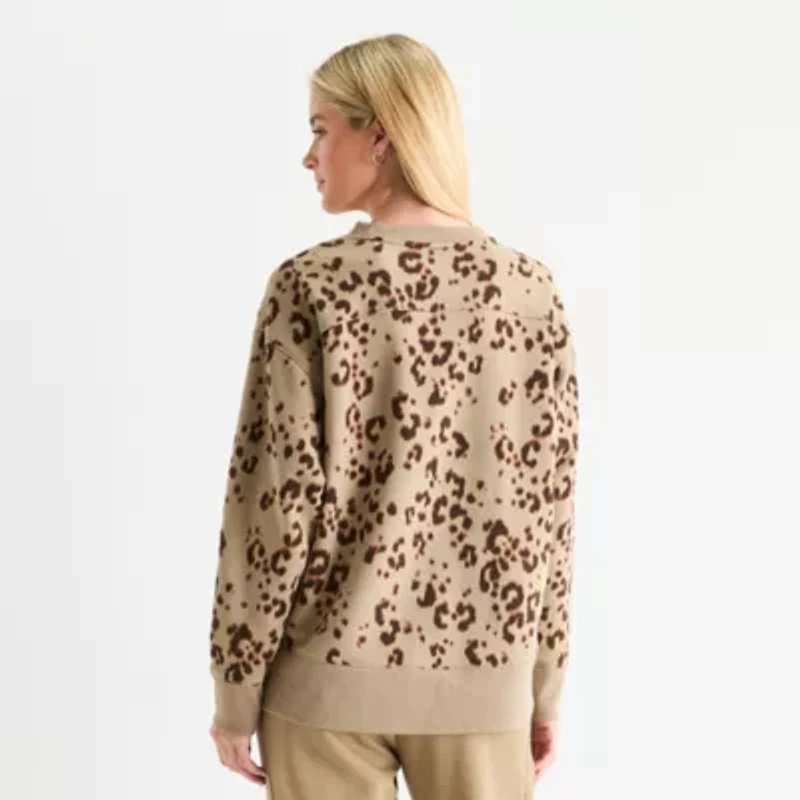 Xersion Womens Tall Crew Neck Long Sleeve Sweatshirt