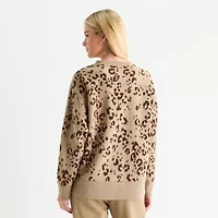 Xersion Womens Tall Crew Neck Long Sleeve Sweatshirt