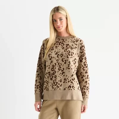 Xersion Womens Tall Crew Neck Long Sleeve Sweatshirt