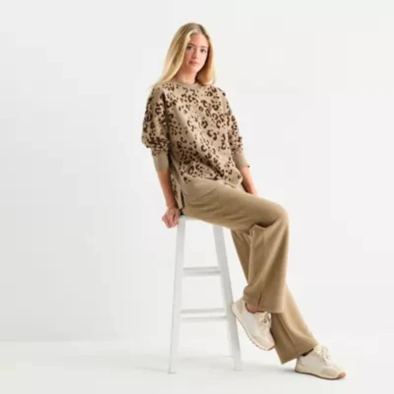 Xersion Womens Tall Crew Neck Long Sleeve Sweatshirt