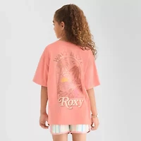 Roxy Big Kid Girls Crew Neck Short Sleeve Oversized Graphic T-Shirt