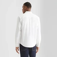 mutual weave Mens Long Sleeve Relaxed Oxford Button-Down Shirt