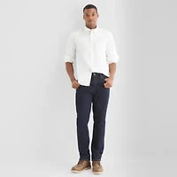 mutual weave Mens Long Sleeve Relaxed Oxford Button-Down Shirt